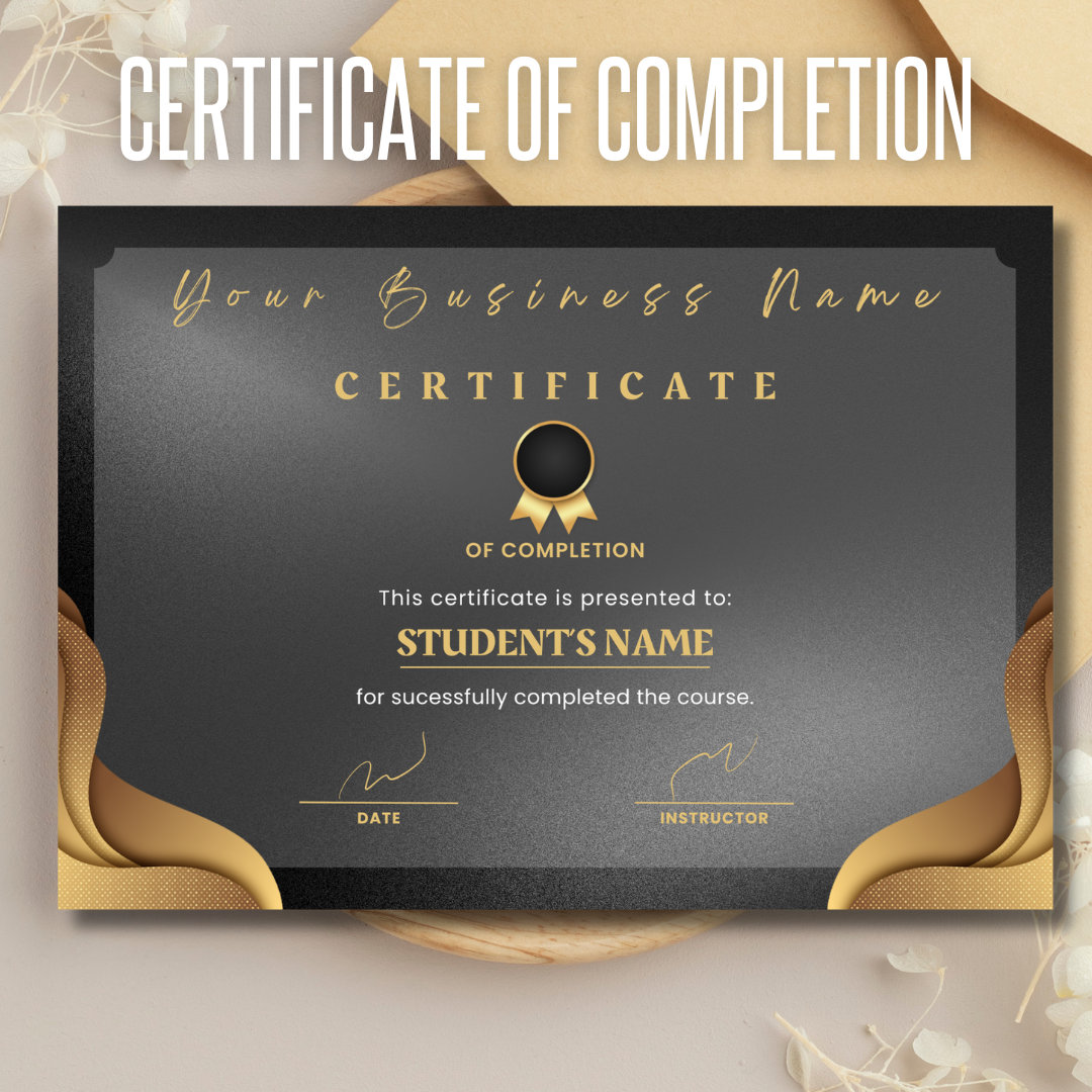 Certificate of Completion