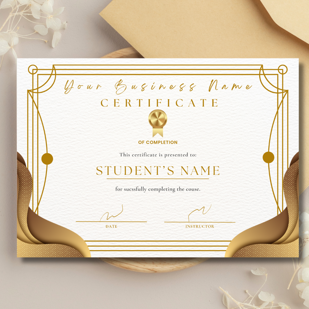 Certificate of Completion